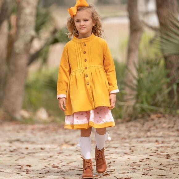 Serendipity Shrimp & Grits Mustard Corduroy Riding Jacket XS(4-5) - Picture 3 of 3